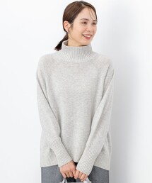 ウールカシミヤミックス ロールネックニット