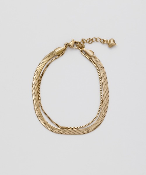 ciite' surgical stainless(シーテサージカルステンレス)の「【 金属アレルギー対応 】 2連スネークチェーンブレスレット サージカルステンレス(ブレスレット・レディース・シルバー/ゴールド・FREE)」の14枚目の写真