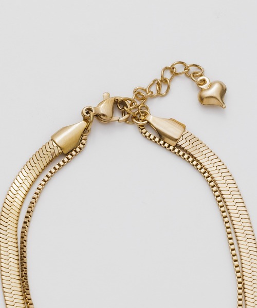 ciite' surgical stainless(シーテサージカルステンレス)の「【 金属アレルギー対応 】 2連スネークチェーンブレスレット サージカルステンレス(ブレスレット・レディース・シルバー/ゴールド・FREE)」の13枚目の写真