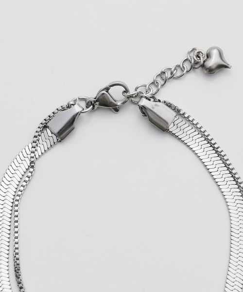 ciite' surgical stainless(シーテサージカルステンレス)の「【 金属アレルギー対応 】 2連スネークチェーンブレスレット サージカルステンレス(ブレスレット・レディース・シルバー/ゴールド・FREE)」の10枚目の写真