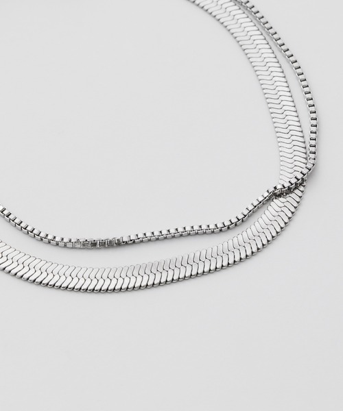 ciite' surgical stainless(シーテサージカルステンレス)の「【 金属アレルギー対応 】 2連スネークチェーンブレスレット サージカルステンレス(ブレスレット・レディース・シルバー/ゴールド・FREE)」の9枚目の写真