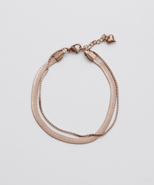 ciite' surgical stainless(シーテサージカルステンレス)の「【 金属アレルギー対応 】 2連スネークチェーンブレスレット サージカルステンレス(ブレスレット・レディース・シルバー/ゴールド・FREE)」の15枚目の写真