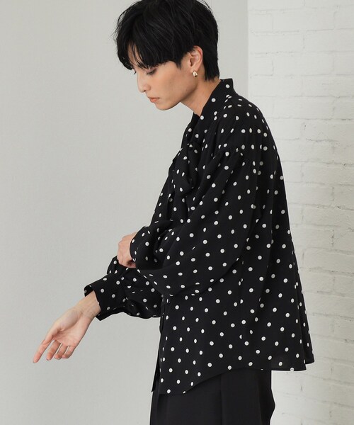 セール】《美人百花掲載》ボリュームボウタイブラウス【洗濯機洗い可