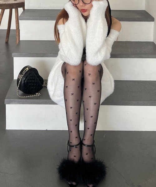 ROYAL PARTY(ロイヤルパーティー)の「シャギーニットワンピース(ワンピース・レディース・オフホワイト/ピンク/ライトグレー/ブラック・FREE)」の19枚目の写真