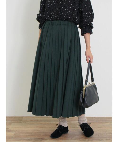 Samansa Mos2（サマンサ モスモス）の「【帯電防止】TR無地プリーツスカート（スカート・レディース・チャコールグレー/ベージュ/グリーン・F）」の21枚目の写真