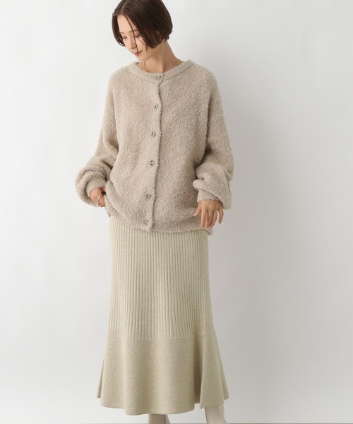 LEPSIM（レプシィム）の「ニットカーディガン＊フレアスカート《2点セット》　144101（ワンピース・レディース・チャコールグレー/アイボリー/ブラック・FREE）」の9枚目の写真