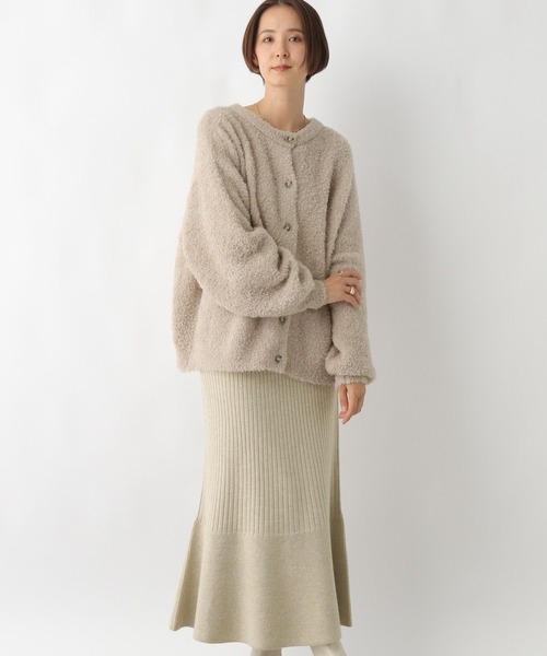 LEPSIM（レプシィム）の「ニットカーディガン＊フレアスカート《2点セット》　144101（ワンピース・レディース・チャコールグレー/アイボリー/ブラック・FREE）」の11枚目の写真