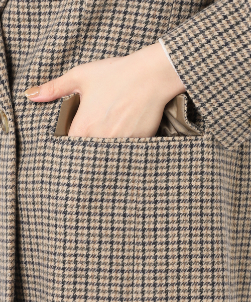 セール】チェックヘリンボーンブレザー（テーラードジャケット