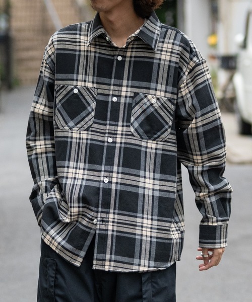 セール】【q】ヘビーネルチェックシャツ（シャツ/ブラウス）｜JOHN'S