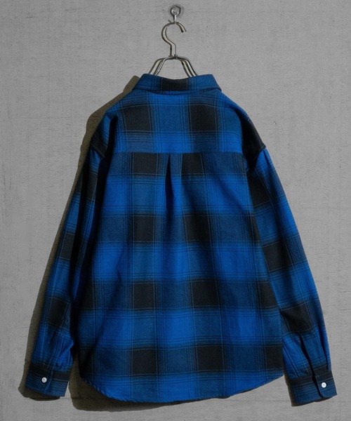 JOHN'S CLOSET(ジョンズクローゼット)の「【q】ヘビーネルチェックシャツ(シャツ/ブラウス・メンズ・グリーン系/オレンジ系/ブラック系/ブルー系/イエロー系・MEDIUM/LARGE/X-LARGE)」の8枚目の写真