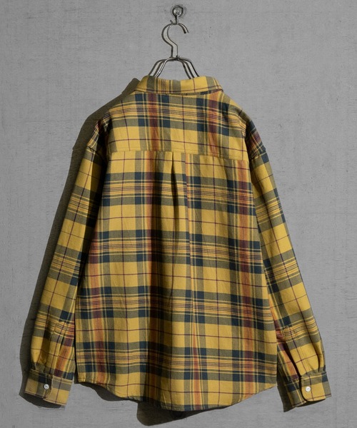JOHN'S CLOSET(ジョンズクローゼット)の「【q】ヘビーネルチェックシャツ(シャツ/ブラウス・メンズ・グリーン系/オレンジ系/ブラック系/ブルー系/イエロー系・MEDIUM/LARGE/X-LARGE)」の9枚目の写真