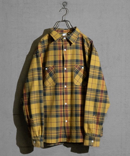 JOHN'S CLOSET(ジョンズクローゼット)の「【q】ヘビーネルチェックシャツ(シャツ/ブラウス・メンズ・グリーン系/オレンジ系/ブラック系/ブルー系/イエロー系・MEDIUM/LARGE/X-LARGE)」の20枚目の写真