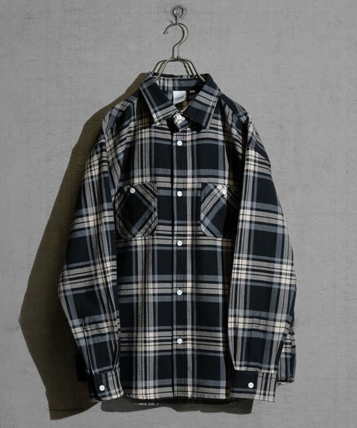 JOHN'S CLOSET(ジョンズクローゼット)の「【q】ヘビーネルチェックシャツ(シャツ/ブラウス・メンズ・グリーン系/オレンジ系/ブラック系/ブルー系/イエロー系・MEDIUM/LARGE/X-LARGE)」の17枚目の写真
