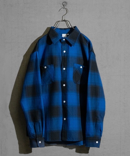 JOHN'S CLOSET(ジョンズクローゼット)の「【q】ヘビーネルチェックシャツ(シャツ/ブラウス・メンズ・グリーン系/オレンジ系/ブラック系/ブルー系/イエロー系・MEDIUM/LARGE/X-LARGE)」の19枚目の写真