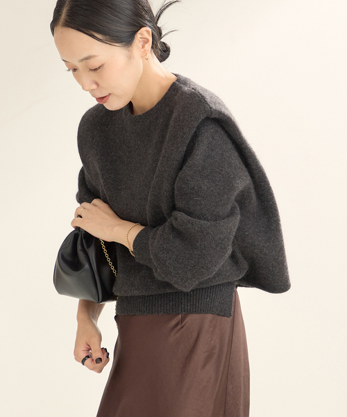 【美品】24AW 定価¥38,500プラージュ アンゴラ混MIXニットコート オンライン 【美品】2024AW プラージュアンゴラ混MIXニットコート