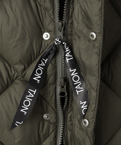 TAION（タイオン）の「＜TAION＞ シティ フード ダウンジャケット / キッズ  140cm-150cm（ダウンジャケット/コート・キッズ・ブラック/オリーブ/ダークグレー・150cm/140cm）」の10枚目の写真