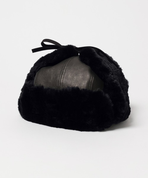 PAGEBOY(ページボーイ)の「ヴィンテージフライトキャップ(キャップ・レディース・ブラック/ブラウン・FREE)」の6枚目の写真