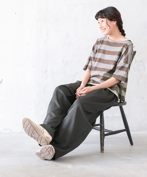 soulberry ソールベリー パンツ 麻100%で仕立てたパンツ レディース soulberry O.W.N 麻100%で仕立てたパンツ レディース コクーン