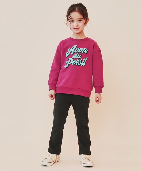 THE SHOP TK （ザ ショップ ティーケー ）の「◆【110-150/裏起毛】ぷっくりロゴプルオーバー/洗濯機OK（スウェット・キッズ・ネイビー/ブラック/ピンク系その他・11/12/13/14/15 ）」の4枚目の写真