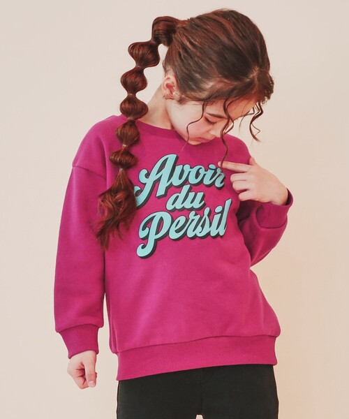 THE SHOP TK （ザ ショップ ティーケー ）の「◆【110-150/裏起毛】ぷっくりロゴプルオーバー/洗濯機OK（スウェット・キッズ・ネイビー/ブラック/ピンク系その他・11/12/13/14/15 ）」の6枚目の写真