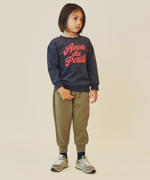 THE SHOP TK （ザ ショップ ティーケー ）の「◆【110-150/裏起毛】ぷっくりロゴプルオーバー/洗濯機OK（スウェット・キッズ・ネイビー/ブラック/ピンク系その他・11/12/13/14/15 ）」の9枚目の写真