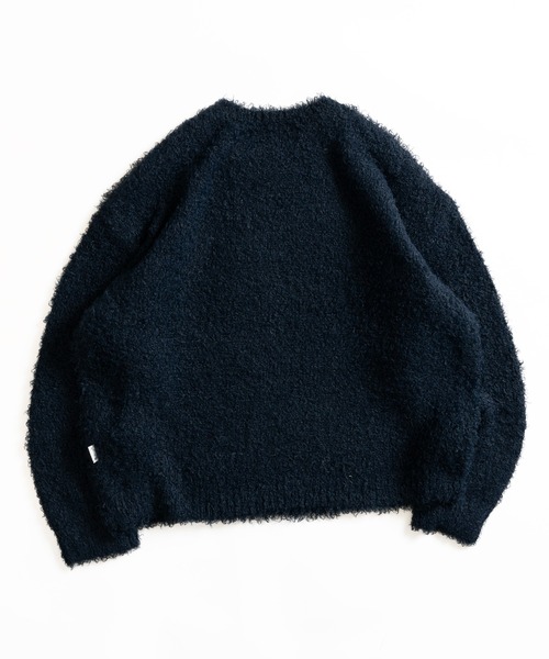 MUHET(ミュエータ)の「フェザーヤーンクマニット(ニット/セーター・レディース・ネイビー/グリーン・X-LARGE/MEDIUM)」の4枚目の写真