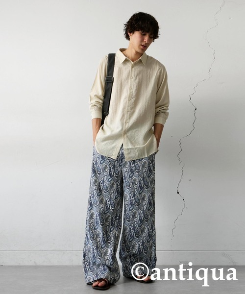 antiqua(アンティカ)の「ペイズリー柄ワイドパンツ(その他パンツ・レディース・ブルー・R/P)」の17枚目の写真