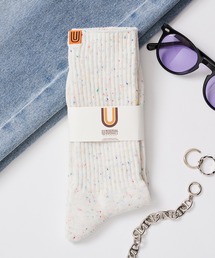 UNIVERSAL OVERALL（ユニバーサルオーバーオール）の「【UNIVERSAL OVERALL】ネップリブ編みクルーソックス LU-021（ソックス/靴下・メンズ）」