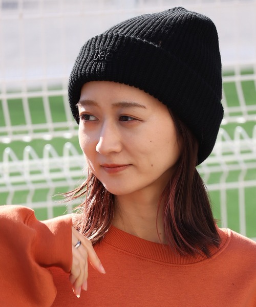 Lee（リー）の「【Lee/リー】LE 3D EMB WATCH ACRYLIC / ロゴ刺繍 リブ編みニットキャップ/ビーニー（ニットキャップ/ビーニー・メンズ・ライトベージュ/ブラック×ホワイト/ピンク/グリーン/グレー/ブラウン/ブラック・FREE）」の9枚目の写真