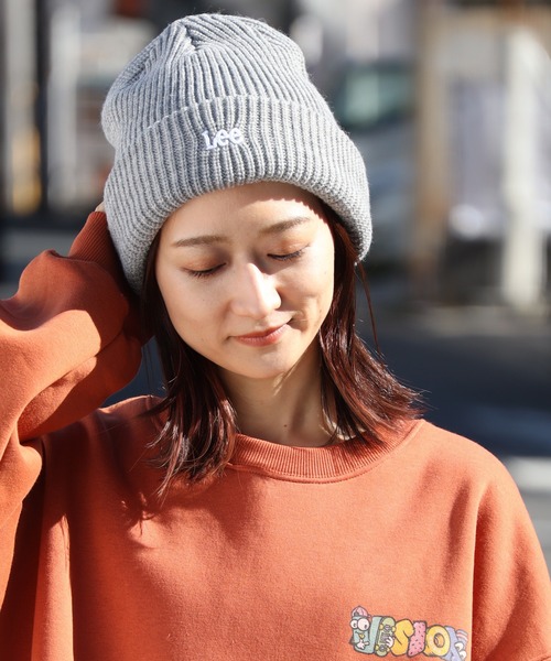 Lee（リー）の「【Lee/リー】LE 3D EMB WATCH ACRYLIC / ロゴ刺繍 リブ編みニットキャップ/ビーニー（ニットキャップ/ビーニー・メンズ・ライトベージュ/ブラック×ホワイト/ピンク/グリーン/グレー/ブラウン/ブラック・FREE）」の15枚目の写真