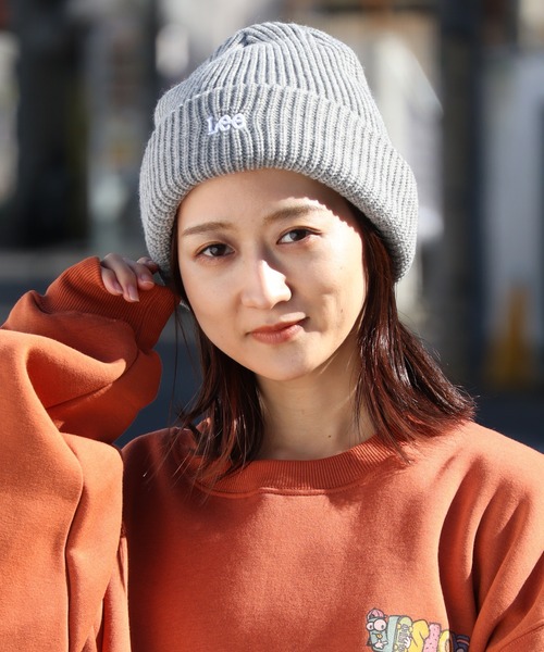 Lee（リー）の「【Lee/リー】LE 3D EMB WATCH ACRYLIC / ロゴ刺繍 リブ編みニットキャップ/ビーニー（ニットキャップ/ビーニー・メンズ・ライトベージュ/ブラック×ホワイト/ピンク/グリーン/グレー/ブラウン/ブラック・FREE）」の16枚目の写真