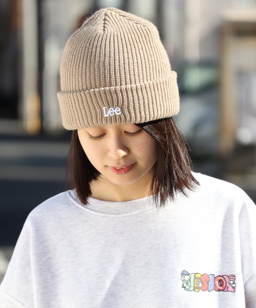 Lee（リー）の「【Lee/リー】LE 3D EMB WATCH ACRYLIC / ロゴ刺繍 リブ編みニットキャップ/ビーニー（ニットキャップ/ビーニー・メンズ・ライトベージュ/ブラック×ホワイト/ピンク/グリーン/グレー/ブラウン/ブラック・FREE）」の18枚目の写真