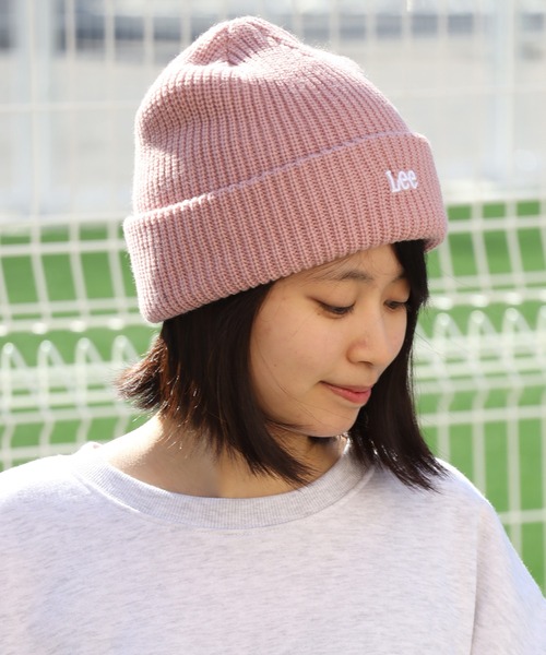Lee（リー）の「【Lee/リー】LE 3D EMB WATCH ACRYLIC / ロゴ刺繍 リブ編みニットキャップ/ビーニー（ニットキャップ/ビーニー・メンズ・ライトベージュ/ブラック×ホワイト/ピンク/グリーン/グレー/ブラウン/ブラック・FREE）」の20枚目の写真