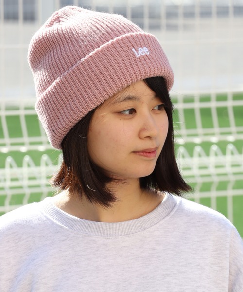 Lee（リー）の「【Lee/リー】LE 3D EMB WATCH ACRYLIC / ロゴ刺繍 リブ編みニットキャップ/ビーニー（ニットキャップ/ビーニー・メンズ・ライトベージュ/ブラック×ホワイト/ピンク/グリーン/グレー/ブラウン/ブラック・FREE）」の22枚目の写真
