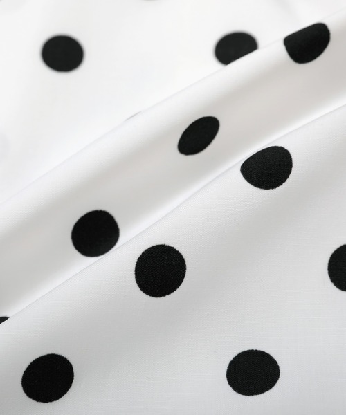 MERAKI（メラキ）の「ドットパフスリーブペプラムブラウス（シャツ/ブラウス・レディース・ブラック/ホワイト・FREE）」の10枚目の写真