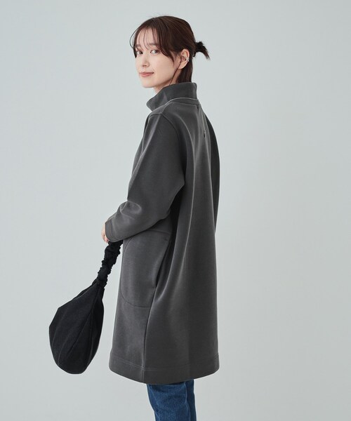 SHOO・LA・RUE(シューラルー)の「◆【S-LL】裏起毛であったか スタンドカラーコクーンチュニック【SHOO WARM】(チュニック・レディース・ブルーグリーン/ブラック/チャコールグレー・01/02/03/04)」の13枚目の写真