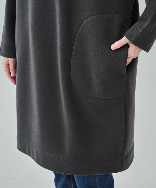 SHOO・LA・RUE(シューラルー)の「◆【S-LL】裏起毛であったか スタンドカラーコクーンチュニック【SHOO WARM】(チュニック・レディース・ブルーグリーン/ブラック/チャコールグレー・01/02/03/04)」の21枚目の写真
