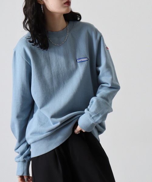 LUMBER（ランバー）の「刺繍スウェット（スウェット・メンズ・アイボリー/ライトブルー/ブラック・M/L/XL）」の11枚目の写真