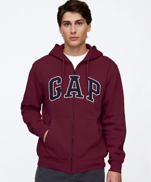 リラックス GAPロゴ ジップアップパーカー　XL Gap公式オンラインストア | リラックス GAPロゴ ジップアップパーカー