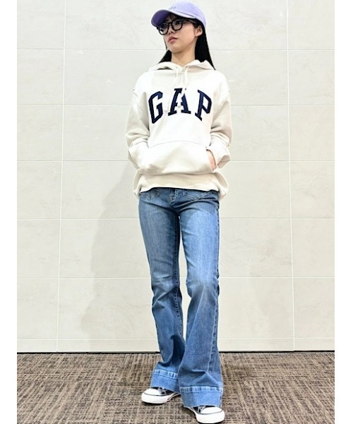 セール】リラックス GAPロゴ ジップアップパーカー(ユニセックス セール】リラックス GAPロゴ ジップアップパーカー(ユニセックス
