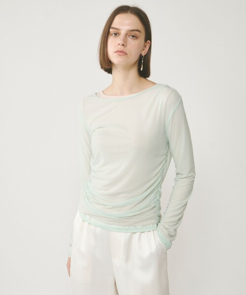 Diagram（ダイアグラム）の「レイヤードカットトップ（Tシャツ/カットソー・レディース・ブラック/ライトグリーン/ホワイト・36）」の3枚目の写真