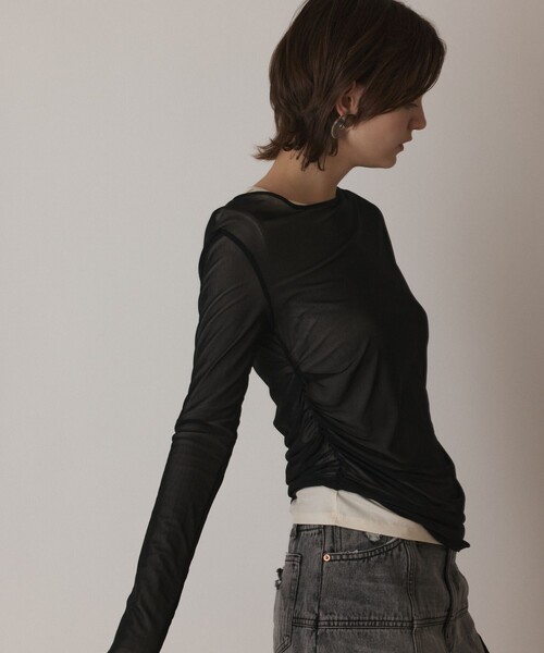 Diagram（ダイアグラム）の「レイヤードカットトップ（Tシャツ/カットソー・レディース・ブラック/ライトグリーン/ホワイト・36）」の20枚目の写真