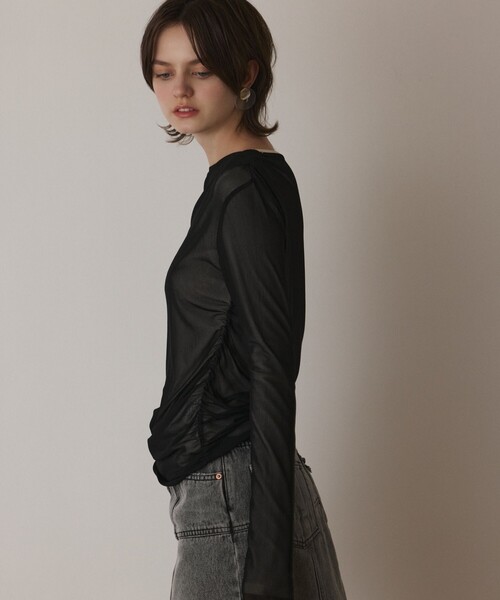 Diagram（ダイアグラム）の「レイヤードカットトップ（Tシャツ/カットソー・レディース・ブラック/ライトグリーン/ホワイト・36）」の21枚目の写真