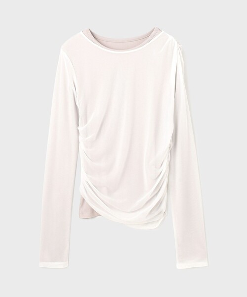 Diagram（ダイアグラム）の「レイヤードカットトップ（Tシャツ/カットソー・レディース・ブラック/ライトグリーン/ホワイト・36）」の4枚目の写真