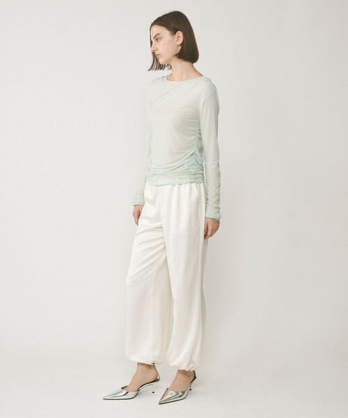 Diagram（ダイアグラム）の「レイヤードカットトップ（Tシャツ/カットソー・レディース・ブラック/ライトグリーン/ホワイト・36）」の6枚目の写真