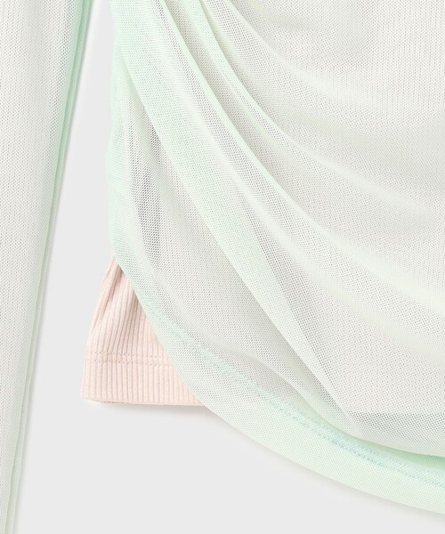 Diagram（ダイアグラム）の「レイヤードカットトップ（Tシャツ/カットソー・レディース・ブラック/ライトグリーン/ホワイト・36）」の15枚目の写真