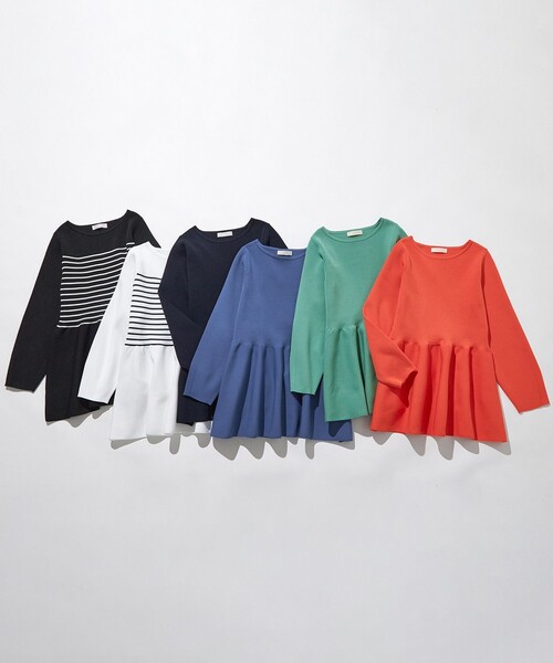 ANY SIS(エニィスィス)の「【洗える】スポンディッシュペプラム ニット(ニット/セーター・レディース・ネイビー系/ホワイト系2/オレンジ系/ブラック系2/ライトグリーン系/ブルー系・0)」の22枚目の写真