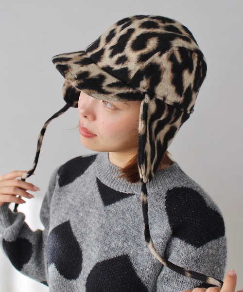 SANSeLF（サンセルフ）の「２WAY フライトキャップ【SANSeLF】sana24a023（キャップ・レディース・チャコールグレー/グレー/ベージュ・FREE）」の3枚目の写真