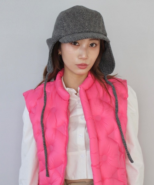 SANSeLF（サンセルフ）の「２WAY フライトキャップ【SANSeLF】sana24a023（キャップ・レディース・チャコールグレー/グレー/ベージュ・FREE）」の6枚目の写真