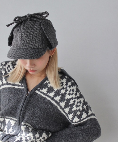 SANSeLF（サンセルフ）の「２WAY フライトキャップ【SANSeLF】sana24a023（キャップ・レディース・チャコールグレー/グレー/ベージュ・FREE）」の14枚目の写真